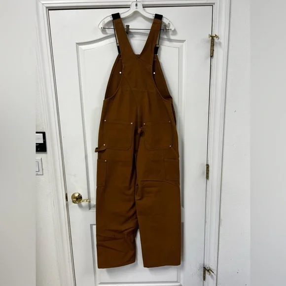 NWOT Men’s Light Brown Carhartt Work Overalls - Picture 5 of 16